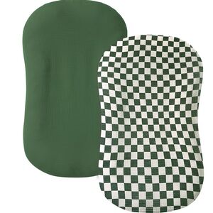 Green and Checkered Baby Lounger Cover